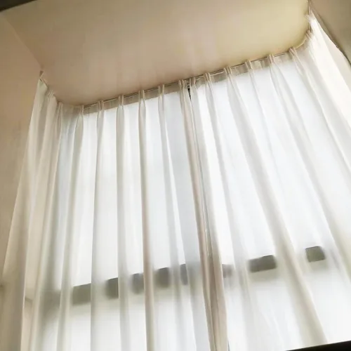 Miniatura 6 de Riel de Cortina Autoadhesivo para Techo o Pared Sin Taladro, Barra de Cortina 8FT/96 Pulgadas, Colgadores de Riel de Cortina Sin Daños, Para