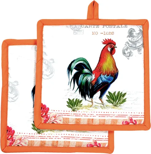 Miniatura 8 de AMOUR INFINI Juego de 2 soportes para ollas de algodón resistentes al calor, antideslizantes de 8 x 8 pulgadas, almohadillas calientes para cocina