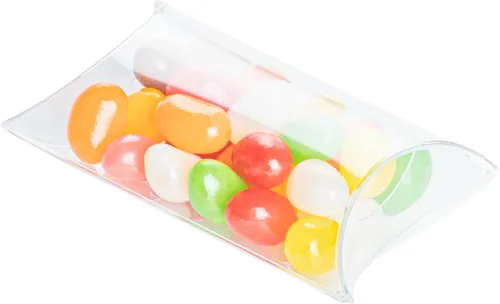 Restaurantware - Cajas de recuerdo de boda de 3 x 2 pulgadas, 100 cajas de dulces transparentes para almohadas: para bodas, baby showers, y fiestas