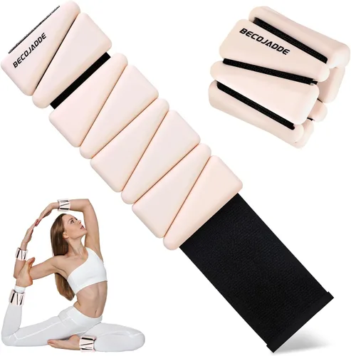 Miniatura 7 de BECOJADDE Pesas de Tobillo para Mujeres Pesas de Muñeca Juego de 2 (1 lb/2 lbs Cada Una) Peso Ajustable para Brazo y Pierna para Mujeres y Hombres