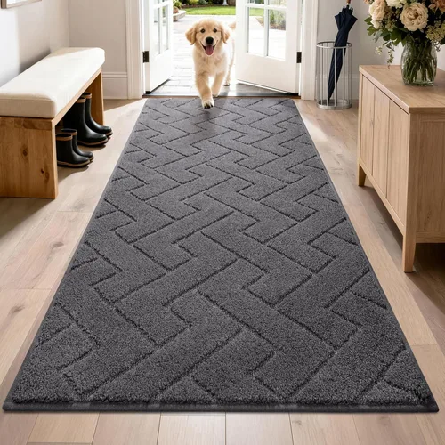Miniatura 87 de PURRUGS Alfombra de fácil cuidado de 6 x 9 pies, antideslizante, lavable a máquina, tapete para puerta de perro, resistente a las manchas