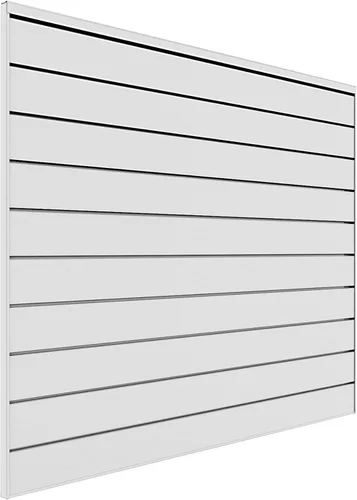 Miniatura 6 de Proslat 88109 Organizador de Garaje de Pared Ranurada de PVC Resistente, Sección de 8 Pies por 4 Pies, Arenisca