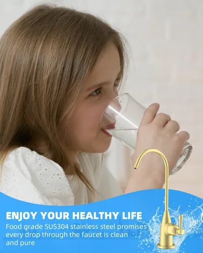 Miniatura 8 de Hibbent Grifo de Agua Potable para Barra y Fregadero de Cocina, Grifo de Ósmosis Inversa RO de Acero Inoxidable para Sistema de Filtración Bajo