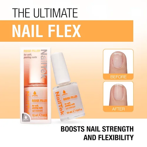 Miniatura 4 de Nail Tek Ridge Filler Formula 2 – Clear Ridge Filler para uñas, capa base, esmalte fortalecedor de uñas para uñas suaves y peladas, 0.5 onzas