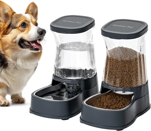 Miniatura 18 de Gardner Pet - Dispensador automático de agua para perros, bebedero de gravedad de acero inoxidable, 100% libre de BPA, cuencos de alimentación
