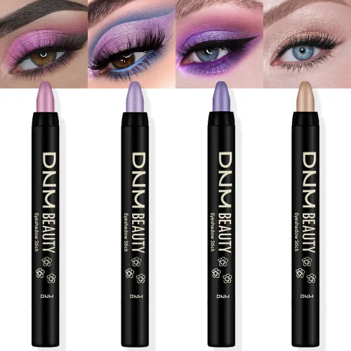 Miniatura 26 de Kaely - Juego de 2 barras de sombra de ojos en crema para ojos, lápiz brillante perla blanca y perla negra, maquillaje brillante de ojos