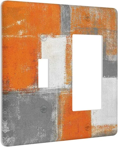 Miniatura 77 de Cubiertas decorativas para placa de interruptor, bandera estadounidense, receptáculo de 1 banda, placa de pared dúplex, cubierta de interruptor