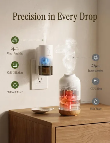 Miniatura 4 de Difusor de aceite esencial para el hogar, difusor inteligente de aromaterapia sin agua SF101S Pro, aroma de habitación enchufable con temporizador