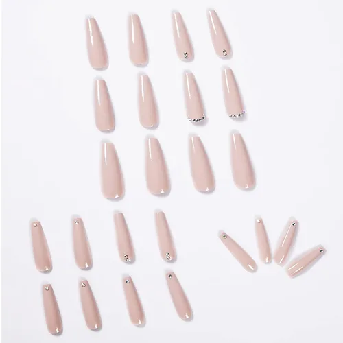 Miniatura 7 de Juego de manicura de uñas francesas acrílicas, reutilizable, 12 tamaños, kit de 24 uñas