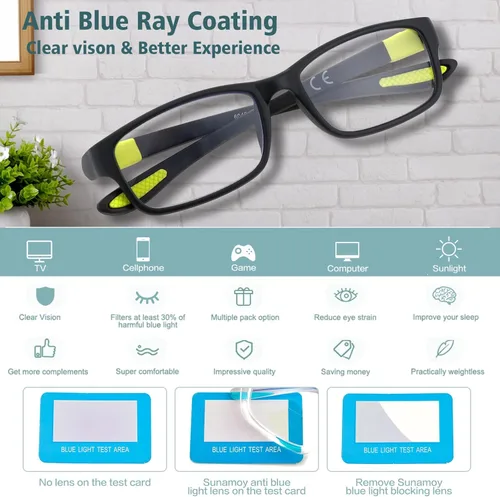 Miniatura 7 de Gafas de lectura anchas con luz azul para computadora, diseño deportivo, marco para cabeza grande, lentes fotocromáticos tintados
