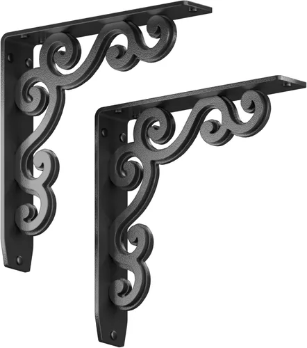 Miniatura 13 de Starby Charleston Soportes de acero resistente para repisa de chimenea, estante flotante, soporte de encimera, soldado a mano (paquete de 2)