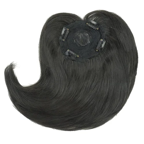Miniatura 5 de IMISSU Extensión larga de clip en la parte superior del cabello fino para pérdida de cabello suave (marrón chocolate)