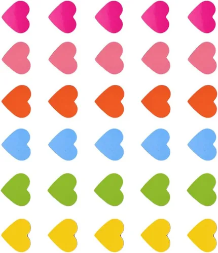 Miniatura 3 de NUOBESTY Calcomanías magnéticas de pizarra en forma de corazón de 1.18 pulgadas, paquete de 120 imanes para nevera para notas, fotos, pizarras