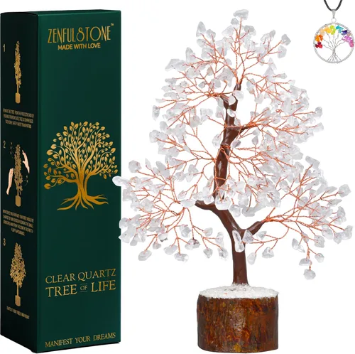 Miniatura 19 de Árbol de cristal de 7 chakras, árbol curativo de piedras preciosas para energía positiva, decoración de árbol de cristal para oficina en casa, árbol