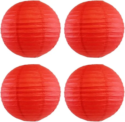 Miniatura 19 de 4 linternas de papel redondas para lámpara de papel, linternas de papel chinas, japonesas para colgar, para boda, cumpleaños, hogar, fiesta, Negro