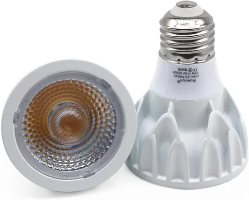 Miniatura 3 de PAR20 Bombilla LED de 12 W, regulable, 3000 K, blanco suave, foco COB ángulo de haz de 24°, base E26 para iluminación empotrada, campana extractora