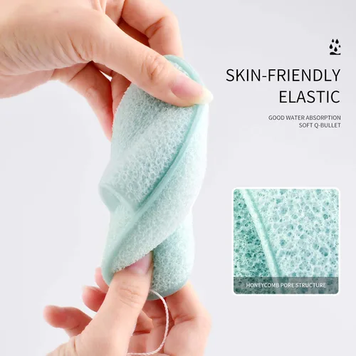 Miniatura 3 de DAGEDA 2 esponjas faciales Konjac, limpieza profunda de poros y puntos negros, limpieza facial diaria, removedor de maquillaje, esponja de baño