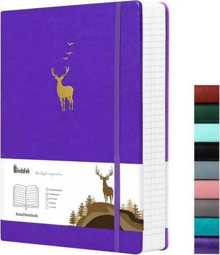 Miniatura 12 de Cuaderno rayado A5 - 312 páginas numeradas, diarios de cuero para escribir, contenido de 3 páginas de índice, papel grueso de 100 g/m², tapa dura