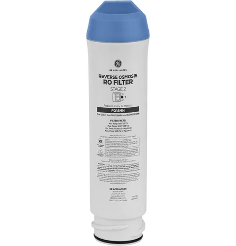 GE Filtro de membrana compatible con sistemas de filtración GE seleccionados debajo del fregadero, incluyendo GXRQ18NBN, GNRQ18NBN, GXRV40TBN,