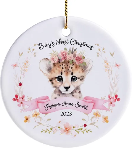 Miniatura 9 de Adorno personalizado para la primera Navidad del bebé 2023 para niña, adornos personalizados de la primera Navidad del bebé, regalos para bebé