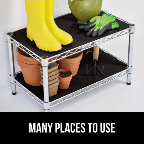Miniatura 7 de GORILLA GRIP DuraGuard Forro para Estantes, Forros de Gabinete No Adhesivos para Cajones de Cocina, Estantes, Refrigerador, Almacenamiento de Ónix