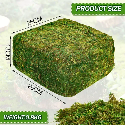 Miniatura 3 de Giegxin Musgo artificial de 28 onzas para manualidades, musgo para plantas de interior, hoja verde natural para plantas, flores, hierba, floral