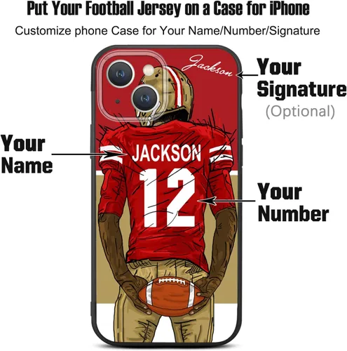 Miniatura 2 de Funda personalizada con nombre y número para Samsung Galaxy A16 A15 A14 5G A35 A25 A53 A03S A12 A42 A32 A02S A54 4G, diseño DIY de jugador de fútbol