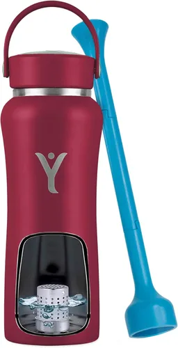 Miniatura 14 de DYLN - Botella de agua de hidrógeno Crea agua alcalina hidratante rica en hidrógeno hasta 9 pH Botella de agua de acero inoxidable aislada al