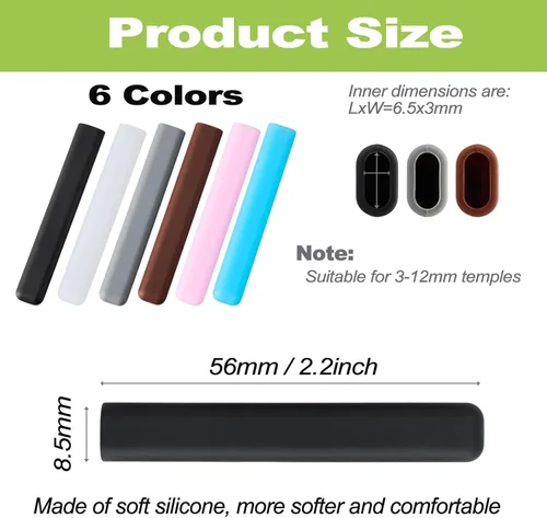 Miniatura 3 de Gdnmapt - Cojín de silicona para los oídos, antideslizante para los ojos, agarre cómodo para los oídos, solución de almohadillas para orejas 2 pares