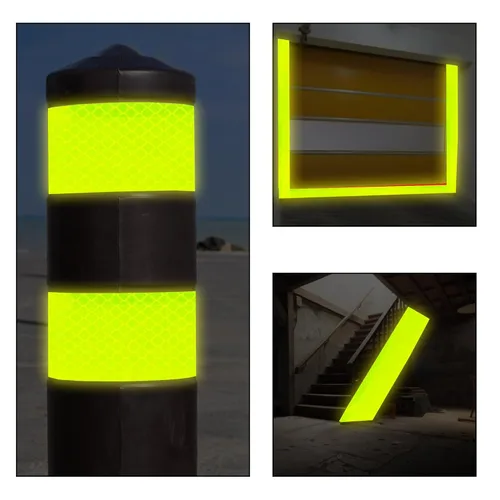 Miniatura 8 de SWRT Cinta Reflectante de 2 Pulgadas X 30 Pies para Exteriores Impermeable DOT-C2 Resistente a la Decoloración Verde Fluorescente Reflectante