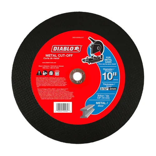 Miniatura 8 de Diablo Disco de corte de metal de diamante para metal, durabilidad extrema y larga vida útil, segmentado, 5 pulgadas de diámetro, eje de 7/8
