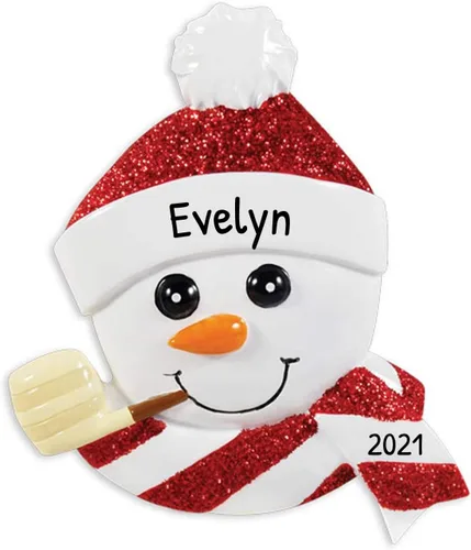 Miniatura 13 de Adornos de muñeco de nieve personalizados en 3D para árbol de Navidad, adornos de Navidad de muñeco de nieve Frosty 2025, adorno único con nombre