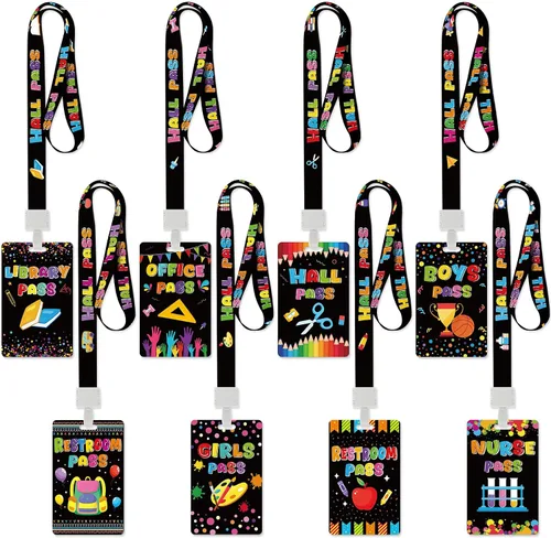 Miniatura 14 de Ctosree Juego de 8 cordones de PVC irrompibles para pasillos y pases escolares, suministros escolares, suministros para profesores, para aula