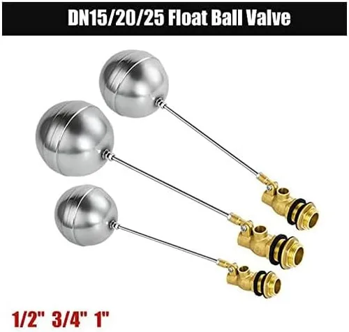 Miniatura 2 de Ball Valve 1pc, Automatic Water Level Sensor Float Ball Valve, Stainless Steel Straight Plug with Float Valve for Industrial and Domestic Water