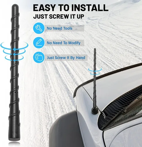Miniatura 6 de Anina Mástil de antena de 7 pulgadas para Jeep Grand Cherokee 2011-2022, Renegade, Compass, Chrysler 200, Fiat 500 FM AM Radio Aerial 5091100AA