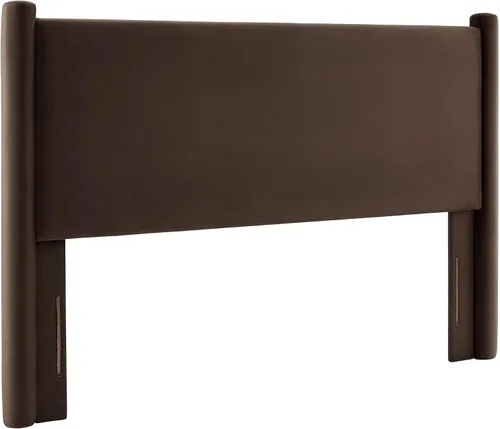 Miniatura 57 de Modway Rael Queen - Cabecera tapizada con pilares en color gris pardo - Cabecera de terciopelo resistente a las manchas para camas tamaño Queen Topo