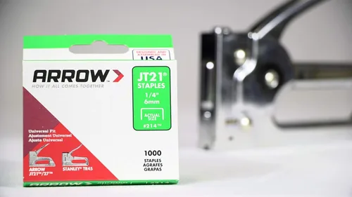 Miniatura 10 de Arrow 214 JT21 grapas de alambre delgado para pistolas y grapadoras de grapas, uso para tapicería, manualidades, reparaciones generales, longitud