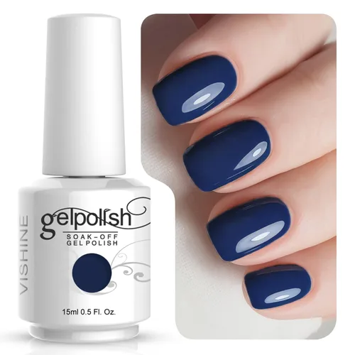 Miniatura 25 de Vishine 15ml de esmalte de uñas en gel blanco lechoso transparente, color desnudo, con acabado de gel de cristal, para quitar con lámpara UV o LED