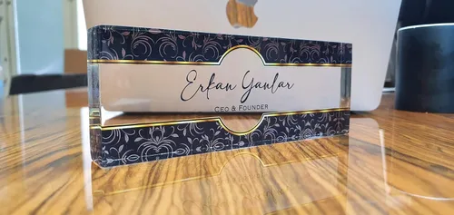Miniatura 4 de Placa de nombre para escritorio de oficina, placa de escritorio personalizada, placa de oficina, flor, oficina, accesorios de escritorio, placa