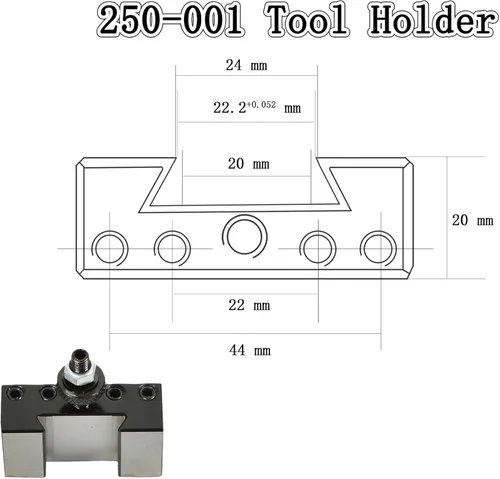 Miniatura 3 de findmall OXA 1 soporte de poste de herramienta de torno de cambio rápido y orientación 250-001 apto para torno