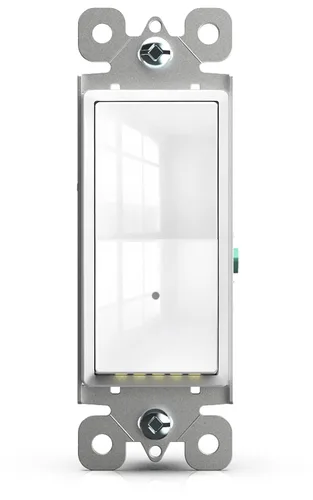 Miniatura 2 de SOZULAMP - Paquete de 2 interruptores de luz iluminados, interruptor de pared de un solo polo con luz nocturna, 15 A 120/277 V, 3 cables, tornillo