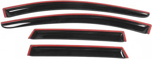 Miniatura 5 de IKON MOTORSPORTS, Visera de ventana compatible con Nissan Murano 2015-2024, estilo delgado, acrílico, negro, sol, lluvia, viento, ventilación