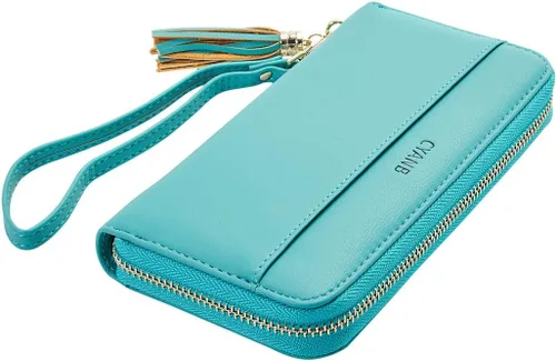 Miniatura 2 de carteras para mujeres, doblada, para muñeca, damas bolso largo con correa.