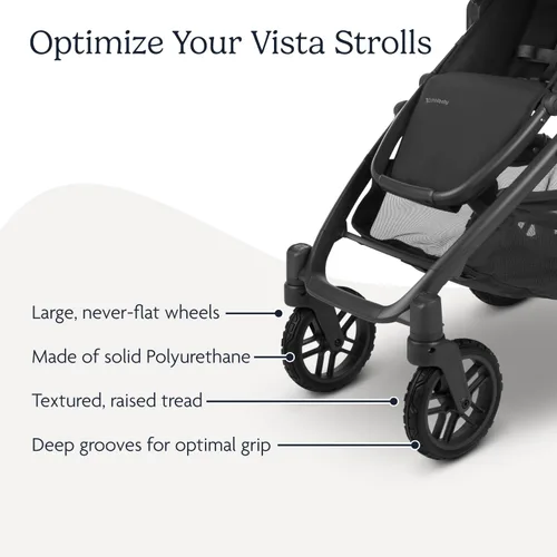 Miniatura 4 de UPPAbaby Ruedas todo terreno para cochecito Vista, Vista V2 y Vista V3, duraderas para nieve y adoquines, fijación rápida, incluye cuatro, ruedas