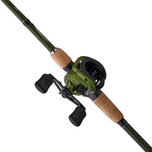 Pflueger Combo de carrete de cebo y caña de pescar Monarch de perfil bajo