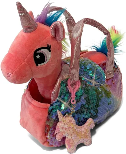 Miniatura 9 de Set de Mascotas de Peluche de Little Jupiter con Bolso - Animales de Peluche de Unicornio - Animales de Peluche para Niñas - Juguete de Peluche