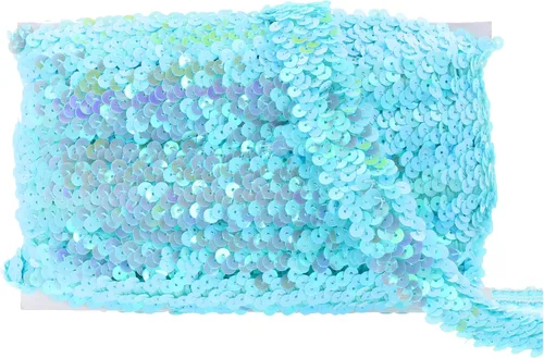 Miniatura 54 de Mandala Crafts Cinta elástica de lentejuelas – 1.5 pulgadas, ribete elástico de lentejuelas amarillas para coser diadema de vestido, 10 yardas