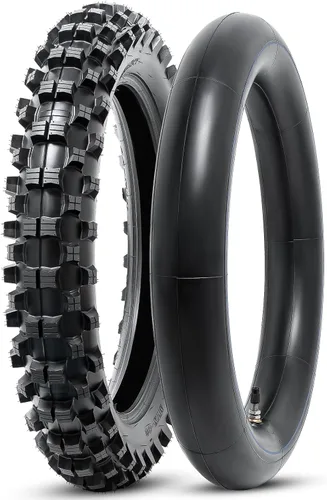 Miniatura 2 de 110/100-18 4PR TT 64M - Neumático delantero/trasero y tubo interior para motocross compatible con neumáticos de bicicleta todoterreno 110/100-18
