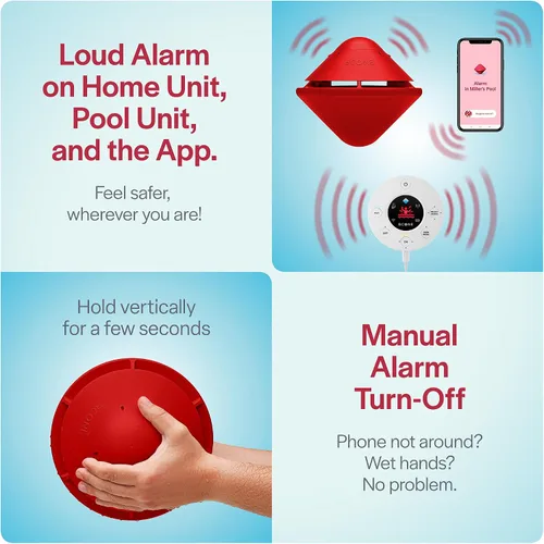 Miniatura 4 de Sistema Multi BCONE® Alarma de piscina de Lifebuoy® Alarma flotante para piscina certificada ASTM F2208 Alarmas de seguridad para piscina fuerte