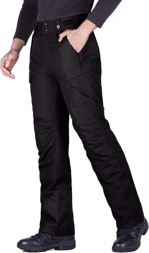 Miniatura 7 de FREE SOLDIER - Pantalones impermeables para hombre, con aislamiento de nieve, bolsillos con cierre de cremallera, para esquí, snowboarding, invierno